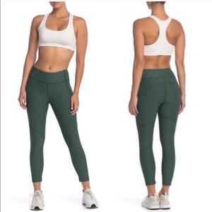 Outdoor Voices Heathered Green Crop Leggings